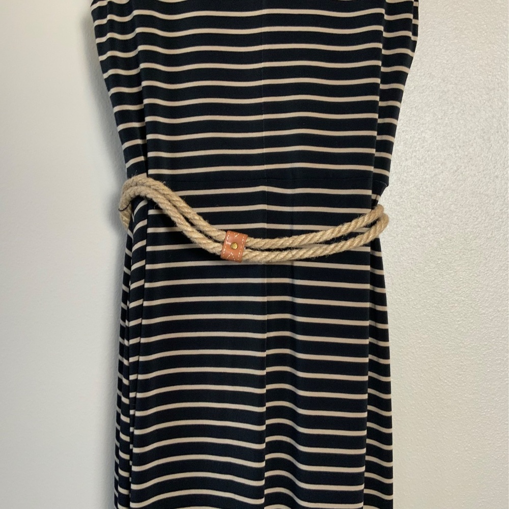Lauren Ralph Lauren Striped Sleeveless Draped Maxi Dress - Picture 6 of 16